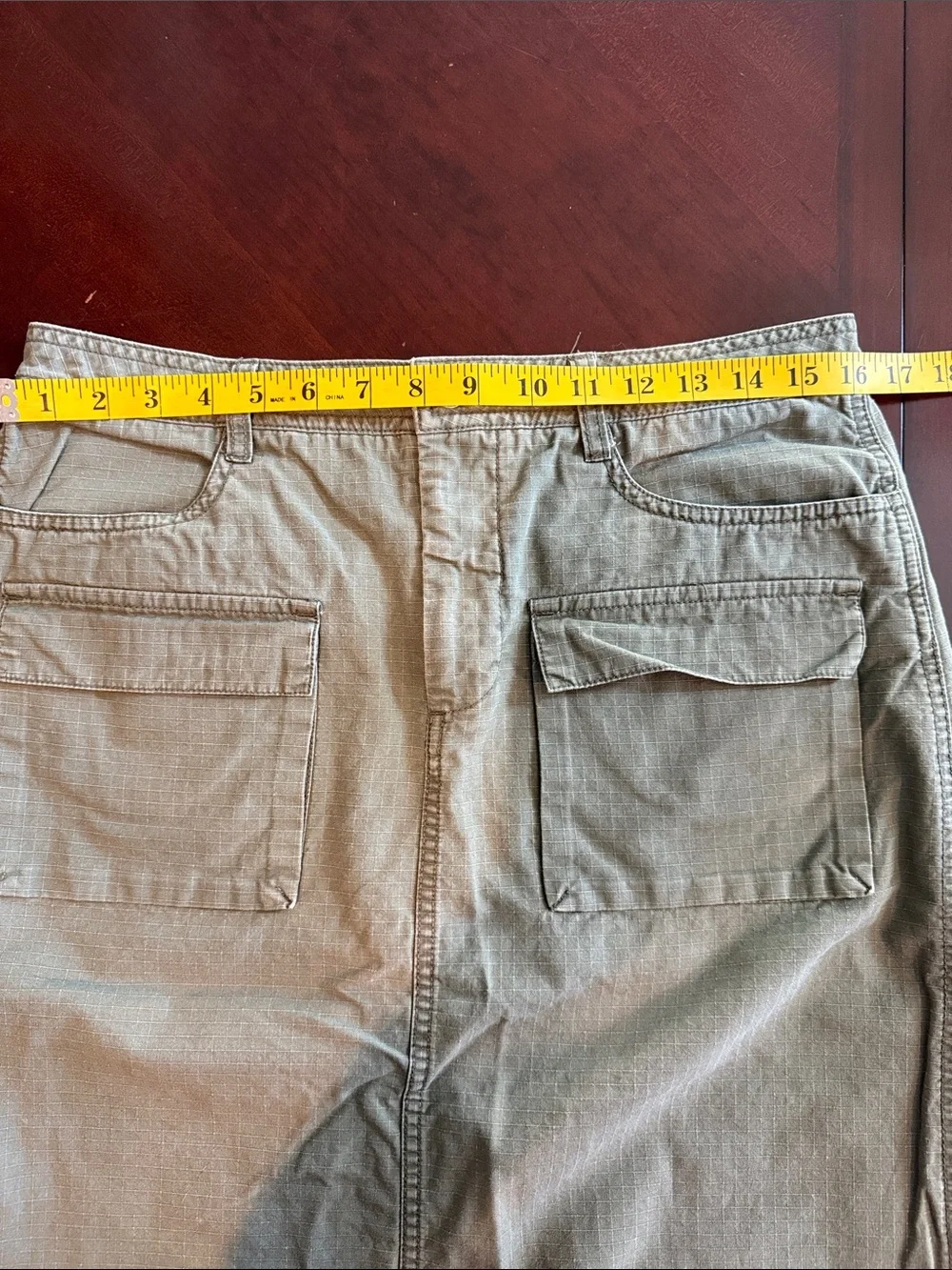 Polo by Ralph Lauren Tan Khaki Utility Pencil Skirt 100%cotton - Picture 4 of 7